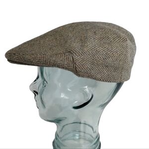 Newsboy Cap Dorward Herringbone Hat 7 3/8 Gala Forest Scotland
